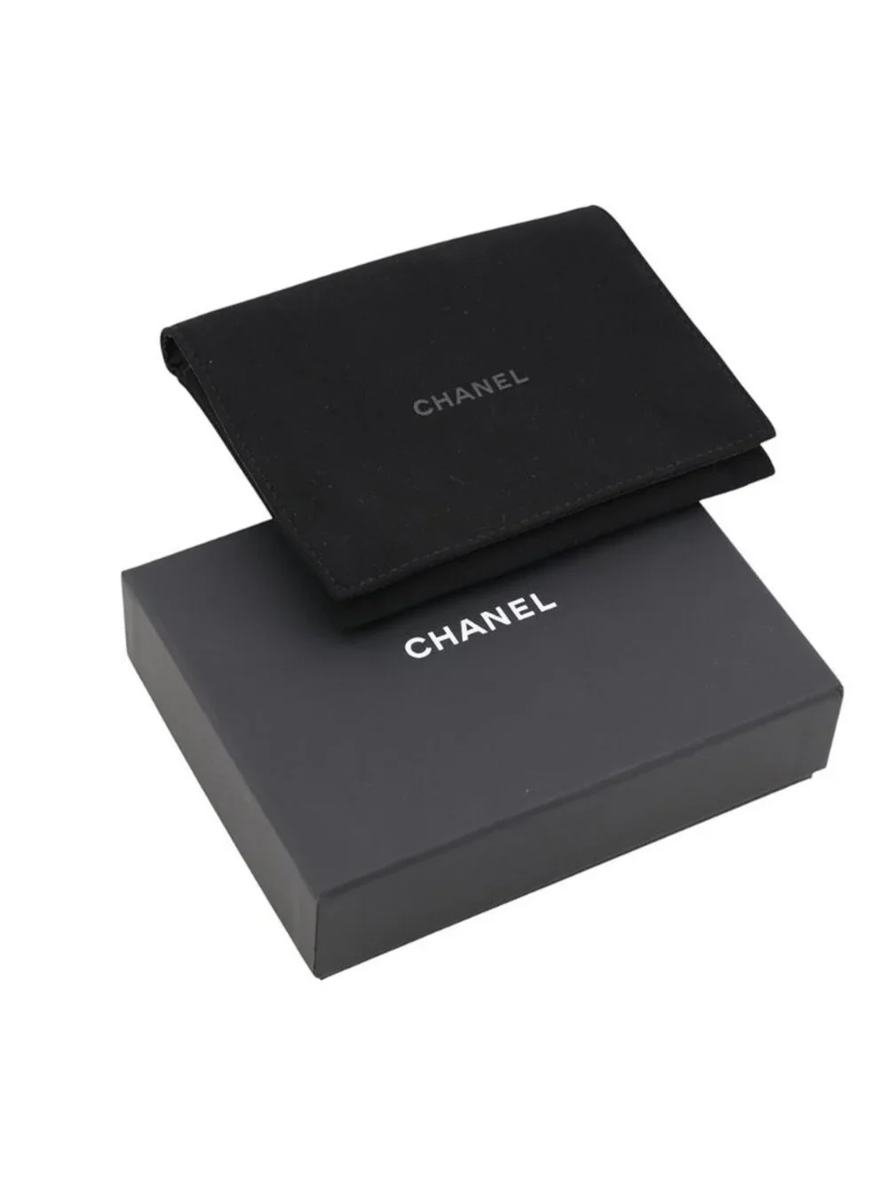Chanel Coin Purse Quilted Fragment Caviar Leather Wallet Black